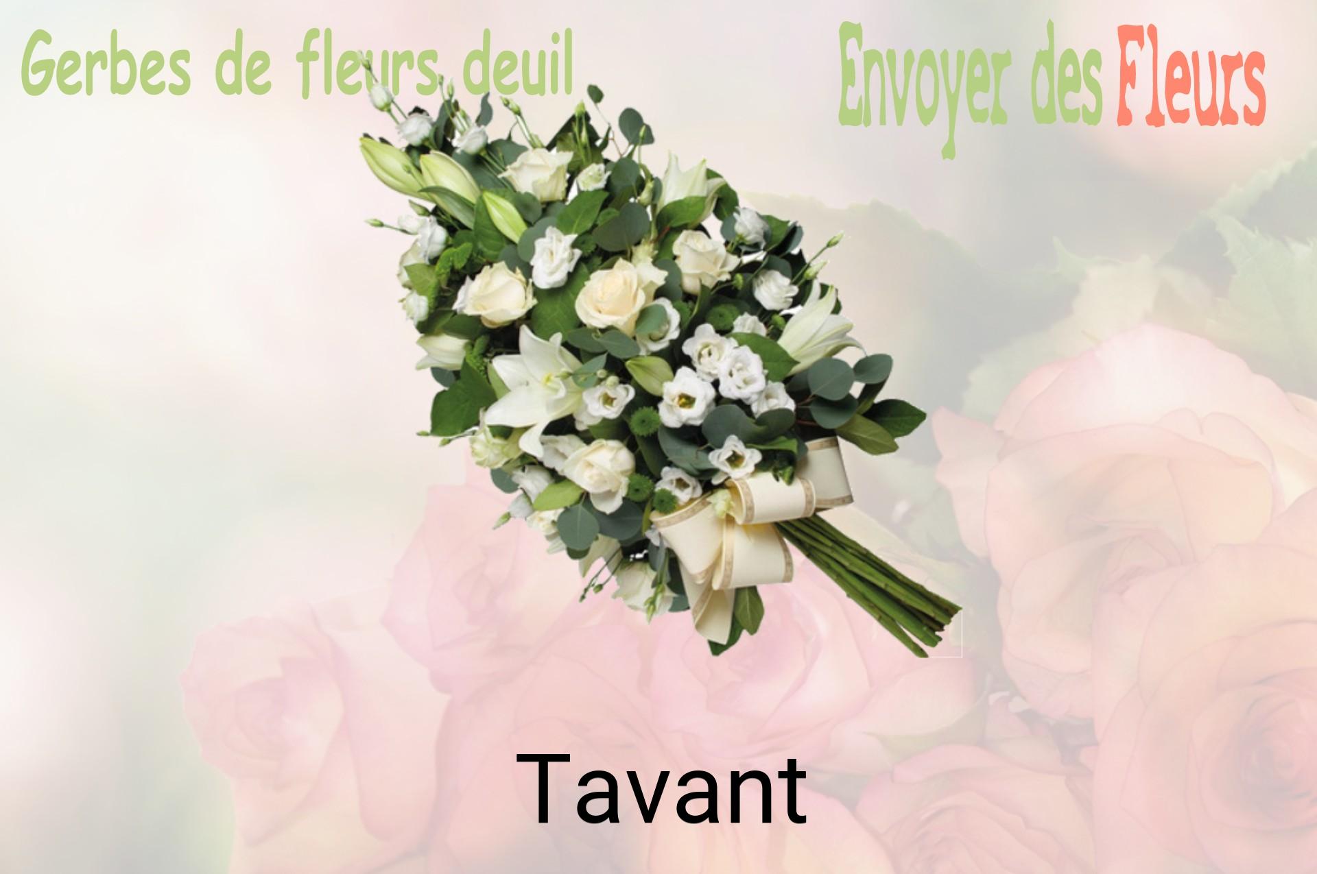 Gerbe de fleurs de deuil livrée à Tavant